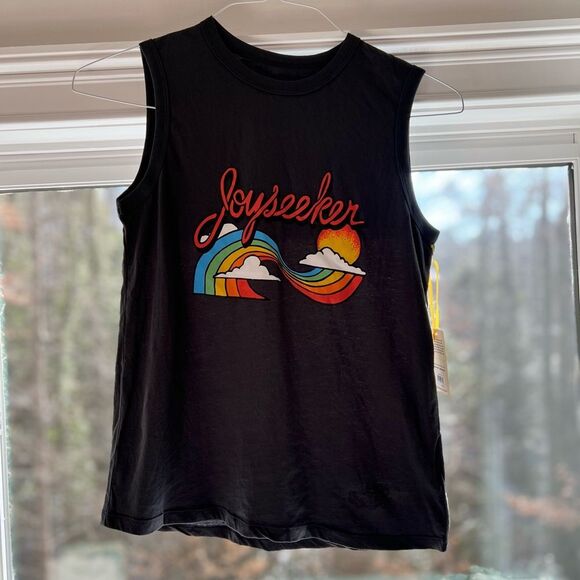 NWT Sleeveless Band.do Joyride Gray Rainbow Tank Top Size XS - Picture 2 of 5
